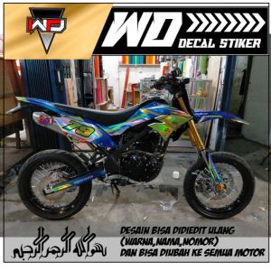 Decal Sticker KlX BF Full Chrome Hologram/ Pelangi bisa buat (D-Tracker KLX BF 150 KLX G CRF)