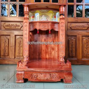 Bàn thờ giá sỉ ngang 68 gỗ xoan cột vuông  Lh: 03888.22.838