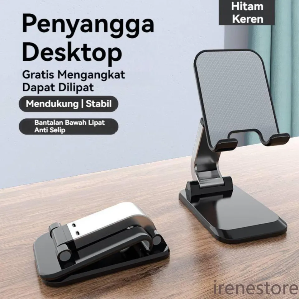 Foldable Tablet Desktop Phone Holder – Portable Aluminium Alloy - Main Image