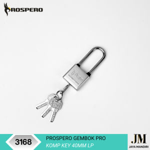 Prospero Gembok Pagar atau Rumah Ukuran 40mm 50mm 60mm Tahan Karat dengan 4 Anak Kunci 398