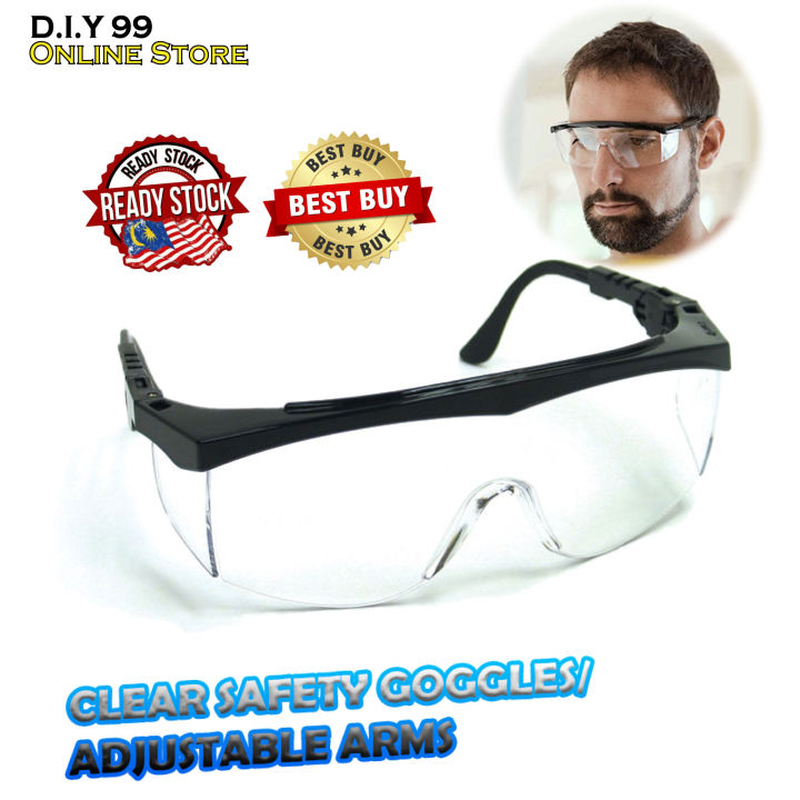 [Ready Stock] Clear Safety Goggle Eye Protection / Transparent Safety
