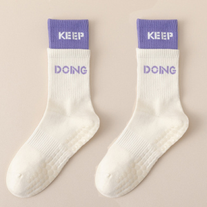 Vớ Yoga Dài Có Tay Cầm Cho Nữ Vớ Chống Trượt Sàn Nhà Ở Nhà Vớ Cotton Tập Thể Dục Pilates Khiêu Vũ