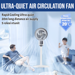 Ultra-Quiet Floor-Standing Energy-Saving Air Circulation Fan 3 Speed Turbo Silent Stand Fan Adjustable Floor Fan Home Office Cooling Fan