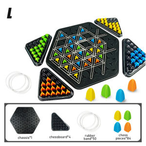 Desktop Game Rubber Band Training Family Interaction Exercise Thinking Toys Gifts Kid Geometry Chain Chess Puzzle Triangle Chess