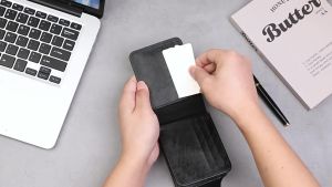 WH Fashion Mens Short Zip Wallet Compact Money Holder Lightweight Durable Design Multiple Card Slots Dompet