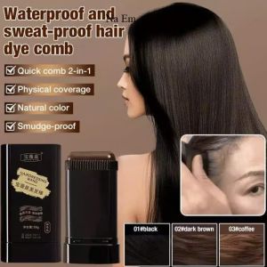 Bút Dặm Tóc Bạc Ginbi Dạng Thỏi Che Phủ Tóc Trắng Tức Thì 2 Trong 1 Kháng Nước Kiềm Dầu Lưu Màu Tự Nhiên Không Bết Dính 20g