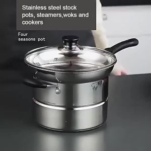 Connox 3in1 Multifunctional Stainless Steel Cooking Pot for Steaming and Frying with Filter and Non-