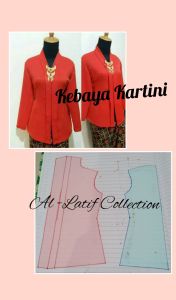 pola instan / pola jiplak KEBAYA KARTINI