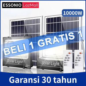 ESSONIO Lampu Sorot LED Tenaga Surya 10000W IP67 Waterproof - Garansi 30 Tahun