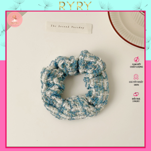 Scrunchies dây cột tóc vải dạ xinh xắn cho nữ