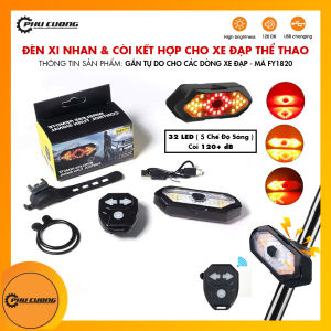 Đèn Xi Nhan Kết Hợp Còi Âm Thanh To Gắn Mọi Dòng Xe Đạp - 5 Chế Độ Sáng Kết Hợp + Tiếng Còi Tự Động Khi Rẽ Trái & Phải