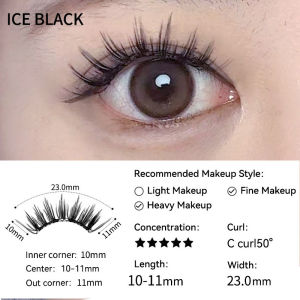 SUNYWILL ชุดขนตาปลอมแม่เหล็กอ่อน Ic พร้อมอุปกรณ์ในการใช้ซ้ำได้กาวขนตาแม่เหล็กอ่อนขนตาธรรมชาติน้ำหนักเบา