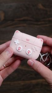 Ốp In Hình Tay Cầm Chơi Game Tai Mèo Dễ Thương Chống Bẩn Cho Airpods Pro 3 2 Njoyshop