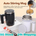 【SG stock】Steve Cup Self Stirring Electric Coffee Mug Stainless Steel Automatic Auto Coffee Mixing Cup. 