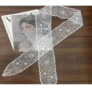 YOUJ Sweet Lace Hairband for Women with Versatile Long Scarf Bow Elegant Hair Tied Streamer Long Scarf Head Rope