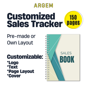Customized Sales Tracker Notebook - Laminated Cover A4 and A5 Size 250 Pages Now Available!