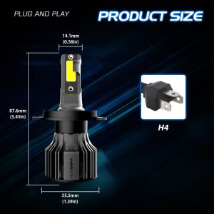 NOVSIGHT N39 12V 72W LED Car Headlight for Car H4 H7 H11 Led Bulb 10000LM 6000K Waterproof Headlamp
