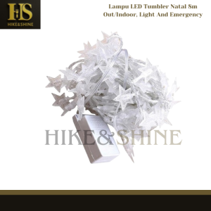Lampu Tumbler Natal Model Bintang Hias LED Natal Tahan Air 42 LED 8 Meter Lampu Natal Tahan Air