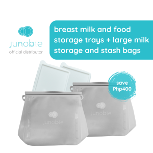 Junobie Breast Milk and Food Storage 10oz Trays + Large Milk Storage and Stash Bags Bundle