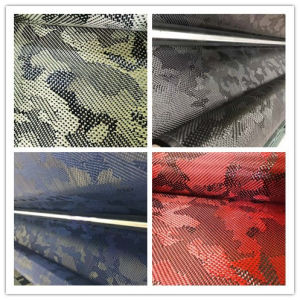 Grade A 3K 240gsm 40in/100cm width camouflage Carbon mix kevlar camouflage fabric