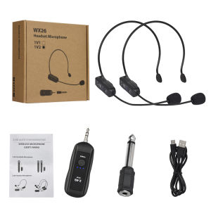 (HD1)2.4G Wireless Headset Microphone System Transmitter & Receiver for Teaching Meeting