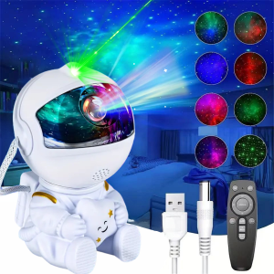 โคมไฟดาว โคมไฟโปรเจคเตอร์ ไฟตกแต่งห้อง รูปนักบินอวกาศกอดดาว Star projector สําหรับตกแต่งบ้าน