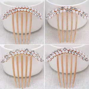 Salime 5 Teeth Hair Side Combs Hairpin Comb Wedding Bridal Rhinestone Hair Comb Claw Hairpin Hair Ornaments Accessory