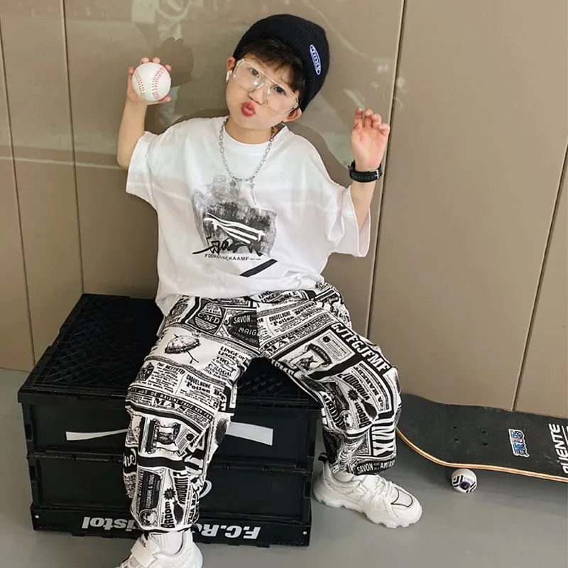 Angugu Children's Fashion Boys Clothing Sets 2PCS（Tops+Pants