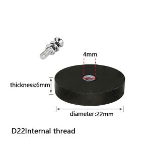 Neodymium Rubber Coated Strong POT Magnet 3.5kg-16kg Anti-Skid Rubber Strong Magnetic Base
