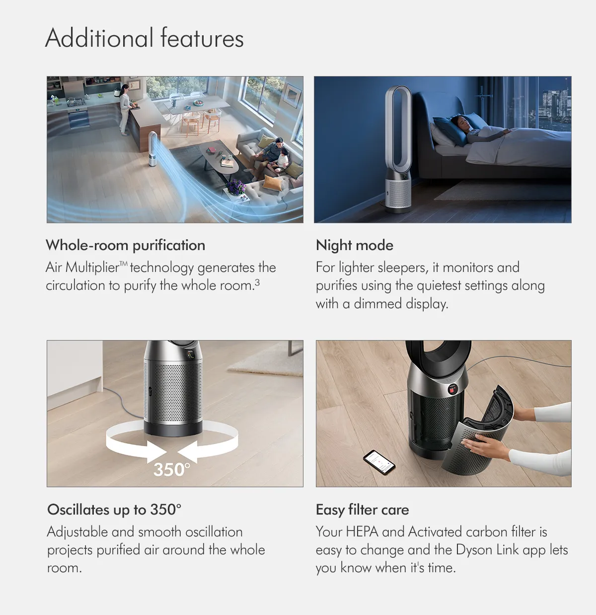 Dyson Purifier Cool air purifier PC1 TP11 (Black) | For Haze, Dust ...