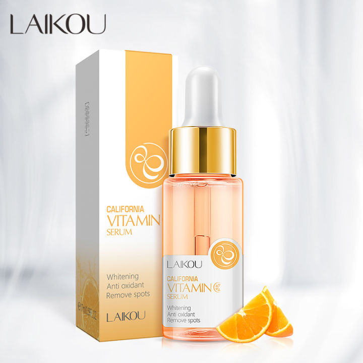 5pcs LAIKOU California Vitamin C Serum Orange Essence Whitening Brightening Fade Dark Spots Anti aging Moisturizing For Face Glass Natural Skin Care 17ml Lazada PH