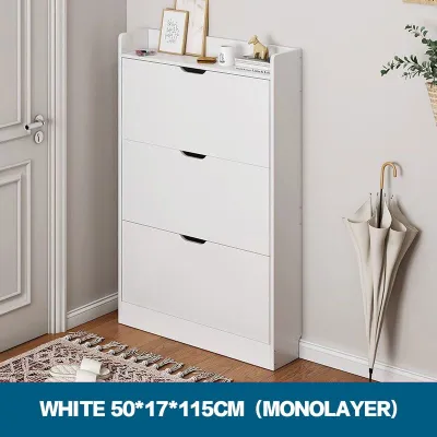 Bewell Shoes Cabinet with Drawer Nordic Double Flip Shoe Cabinet Large Capacity Shoe Rack
