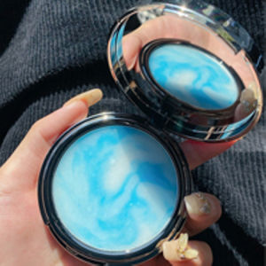 Oil Control Pressed Powder Purple Powder Setting Transparent Brightening Powder Lavender Powder Cake