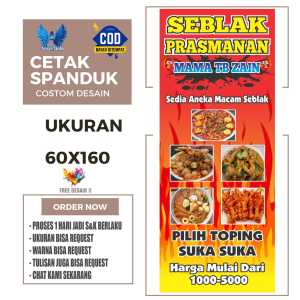 Cetak Spanduk SEBLAK PRASMANAN NEW Costom Desain