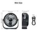 SmartDevil USB Desk Fan, 3 Speeds Portable Mini Desktop Fan, 360° Adjustment Small Personal Table Fan for Home Office Car Outdoor Travel (Black). 