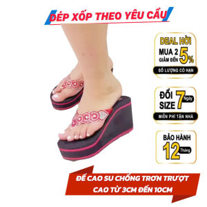 Dép xốp xỏ ngón quai kẹp nữ đính đá đế cao su cứng chống trơn trượt cao thấp đa dạng siêu nhẹ êm ái chắc chắn thời trang