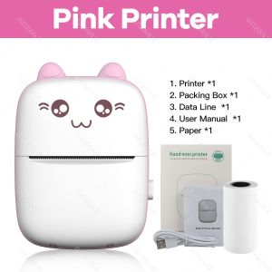 Portable Thermal Printer MINI Wirelessly BT 203dpi Photo Label Memo Wrong Question Printing With USB Cable Imprimante Portable