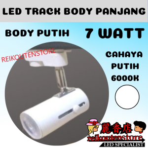 Lampu Track Rell 7W COB Spotlight PENDEK Sorot BODY HITAM BODY PUTIH cahaya PUTIH KUNING WARM WHITE