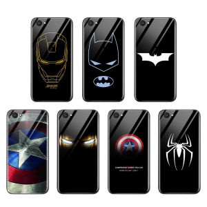 Case For OPPO A57 5G 2022 Casing Oppoa57 2022 Oppo a57 Phone Case Marvel Phone Case For boys Ironman Captain America Spider Shockproof Tempered Glass Back Case Cover Silicone Soft Edge Casing