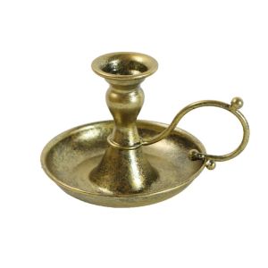 RBJ4 Anti Slip Round Single-head Candlestick With Handle Simple Handheld Candle Holder European Style Iron Art Nordic Candle Stand Holiday Gift