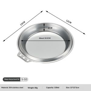 Campingmoon DEEP Shera Bowl Lid Portable Lightweight Multipurpose Picnic Plate Deep Dipping Dry Dish Steamer Lid Cutlery Outdoor Cookware Camping