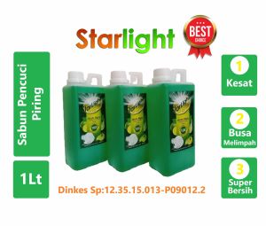 Sabun Cuci Piring Starlight 1 Liter |  Cairan Pencuci Piring | Sabun Piring Aroma Jeruk Nipis Berkualitas