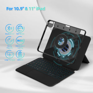 GOOJODOQ for iPad Keyboard with Case Bluetooth 5.2 Magnetic Liftable Detachable Case With Pen Slot for Pro11 12.9 inch 10TH air5/4