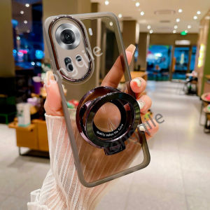 Jualan Panas@OPPO Reno 11 Pro 5G kes untuk OPPO Reno 11 Pro Reno11 11Pro 5G 2026 sarung telefon belakang TPU lembut fleksibel penyaduran telus jelas kamera Bumper kalis gegar lensa melindungi pemegang cincin