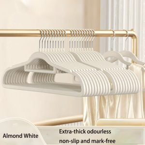 SG flocked clothes hangers non-marking non-deforming non-slip drying hangers for dormitories suitable for both wet and dry use 16.5 inches x 9 inches.