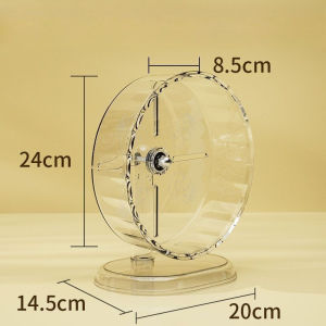Lucky DAYS.my Hamster Running Wheel Silent Transparent Wide Exercise Spinner Toy Easy Clean For Small Pets