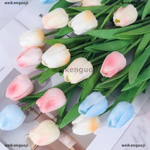 [COD] weikenguoji 1PCS Tulips Artificial Flowers Real Touch Flowers Tulip Bouquet Decor Tulips Flower For Home Wedding Decorations