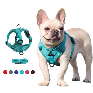 Pet Adjustable Harness and Leash No Pull Vest-style Chest Harness Reflective Traction Rope for Cats Small Medium Large Dogs Bulldog