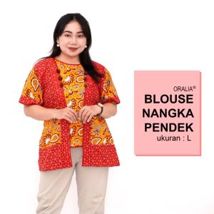 Atasan Batik Blouse Big Size Wanita Lengkap L-XL-2L-3L-4L-5L-6L-7L Model Blus Jumbo Seragam Batik