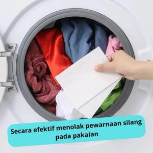 [ YM ACC ] 1 Box Isi 30 PCS Kertas Penyerap Warna Cucian Pakaian Anti Luntur Mesin Cuci Isi 30 Lembar Laundry